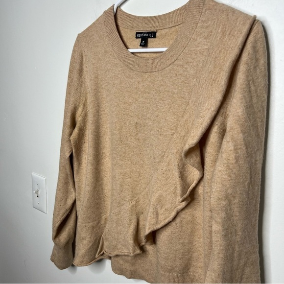 J. Crew Ruffle-front crewneck sweater - Picture 3 of 7